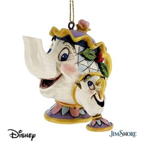 Teiera Mrs. Bric e Chicco Personaggi de La Bella e la Bestia in Resina ©Disney Tradition by Jim Shore - H 6 cm