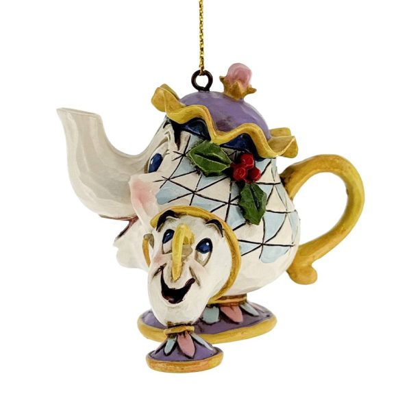 Teiera Mrs. Bric e Chicco Personaggi de La Bella e la Bestia in Resina ©Disney Tradition by Jim Shore - H 6 cm - immagine 4
