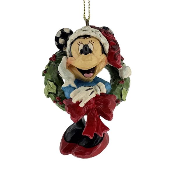 Topolina Minnie Mouse con Ghirlanda Personaggio in Resina ©Disney Tradition by Jim Shore - H 7 cm - immagine 2