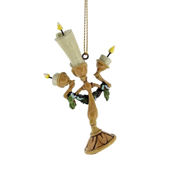 Candelabro Lumière Personaggi de La Bella e la Bestia in Resina ©Disney Tradition by Jim Shore - H 9 cm - immagine 4