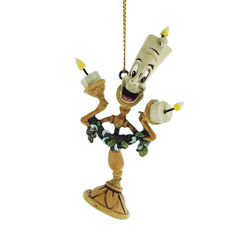 Candelabro Lumière Personaggi de La Bella e la Bestia in Resina ©Disney Tradition by Jim Shore - H 9 cm - immagine 2