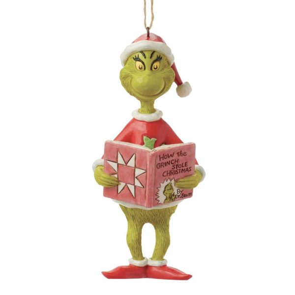Grinch con Libro Personaggio in Resina Grinch Collection by Jim Shore - H 14 cm - immagine 3