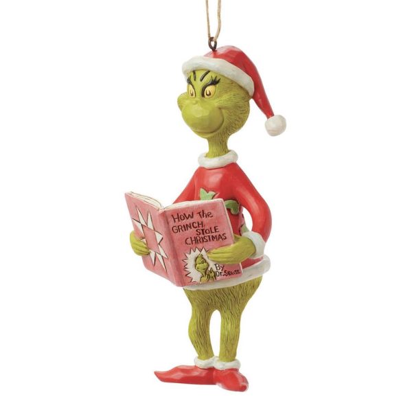 Grinch con Libro Personaggio in Resina Grinch Collection by Jim Shore - H 14 cm - immagine 2