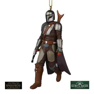 Mandalorian Personaggio in Resina Star Wars™ Kurt Adler - H 10 cm