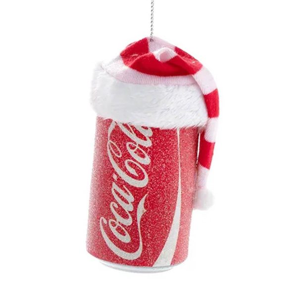 Lattina di Coca-Cola® con Cappello Natalizio Kurt Adler - H 8 cm - immagine 2