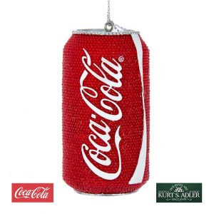 Lattina di Coca-Cola® con Glitter in Resina Kurt Adler - H 8 cm