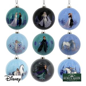 Box 9 Sfere in Plastica ©Disney Frozen Kurt Adler - Ø 8 cm