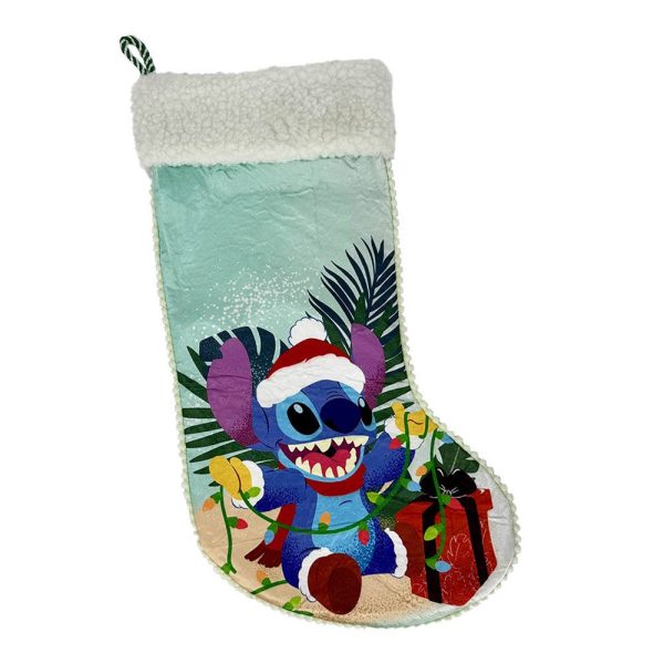 Calza Natalizia Stitch al Mare ©Disney Lilo & Stitch Kurt Adler - H 47 cm - immagine 2