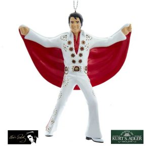 Elvis Presley con Mantello in Resina Elvis Presley® Kurt Adler - H 11 cm