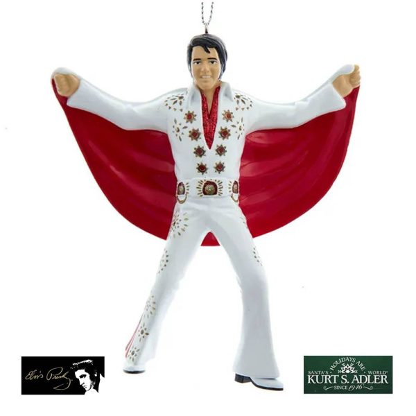 Elvis Presley con Mantello in Resina Elvis Presley® Kurt Adler - H 11 cm