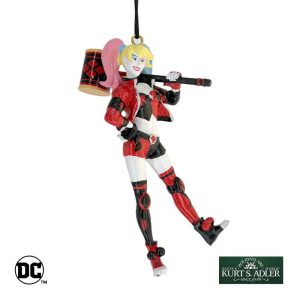 Harley  Quinn Personaggio DC Comics™ in Resina Kurt Adler - H 9 cm