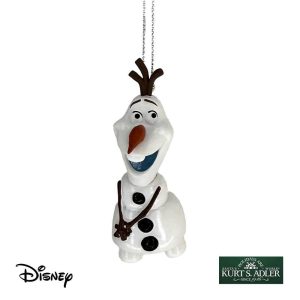 Pupazzo di Neve Olaf  con Mani Incrociate Personaggio Disney© Frozen in Resina Kurt Adler - H 7 cm
