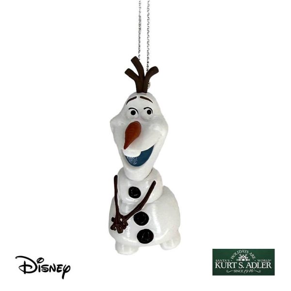 Pupazzo di Neve Olaf  con Mani Incrociate Personaggio Disney© Frozen in Resina Kurt Adler - H 7 cm