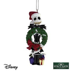 Jack con Zero Personaggio The Nightmare Before Christmas ©Disney x Tim Burton in Resina Kurt Adler - H 10 cm