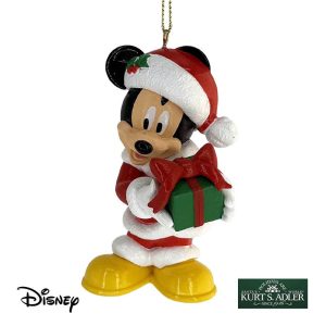 Mickey Mouse Babbo Natale Personaggio ©Disney Mickey and Friends in Resina Kurt Adler - H 9 cm