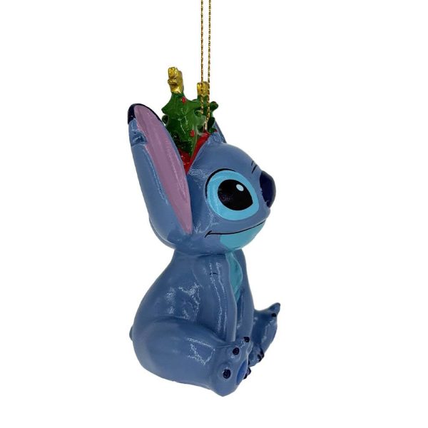 Stitch con Cerchietto Natalizio Personaggio Disney© Stitch in Resina Kurt Adler - H 10 cm - immagine 5