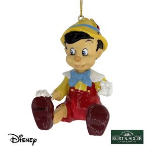 Pinocchio Seduto Personaggio Disney© Classics in Resina Kurt Adler - H 8 cm