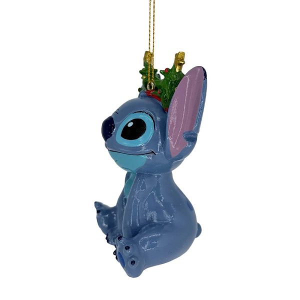 Stitch con Cerchietto Natalizio Personaggio Disney© Stitch in Resina Kurt Adler - H 10 cm - immagine 4