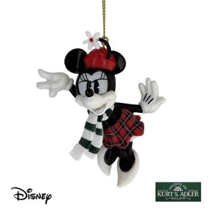 Topolina Minnie Vintage in Bianco e Nero Personaggio ©Disney Minnie Mouse in Resina Kurt Adler - H 9 cm