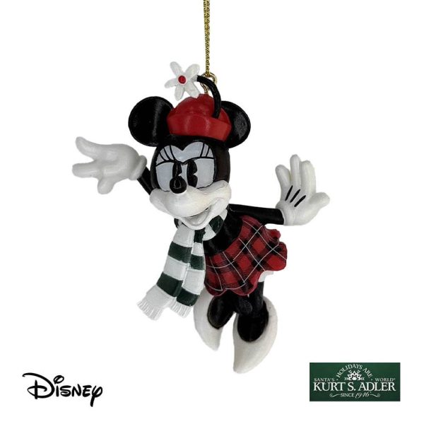 Topolina Minnie Vintage in Bianco e Nero Personaggio ©Disney Minnie Mouse in Resina Kurt Adler - H 9 cm