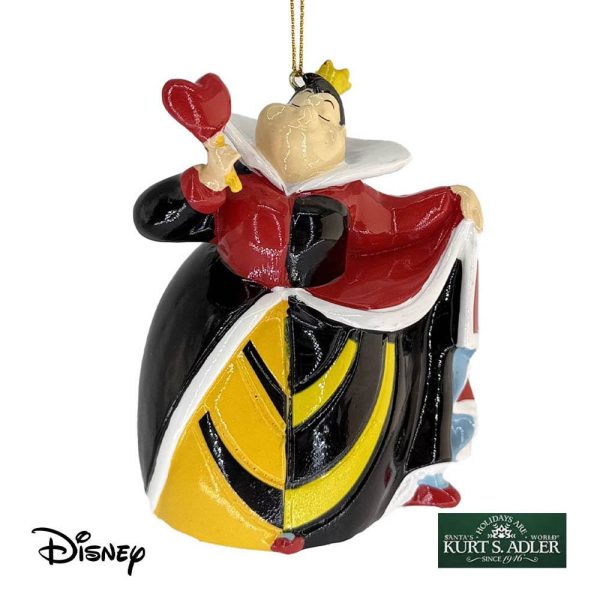 Regina di Cuori Personaggio ©Disney Alice in Wonderland in Resina Kurt Adler - H 10 cm