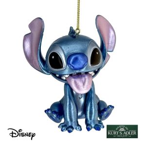 Stitch Metalizzato Personaggio Disney© Stitch in Resina Kurt Adler - H 9 cm