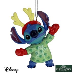 Stitch con Maglione Natalizio Personaggio Disney© Stitch in Resina Kurt Adler - H 9 cm