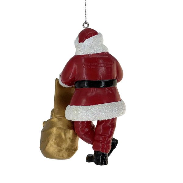 Babbo Natale con Sacco di Doni e Bottiglietta Coca-Cola® in Resina Kurt Adler - H 10 cm - immagine 5