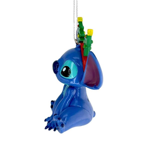 Stitch con Cerchietto Natalizio Personaggio Disney© Stitch in Resina Kurt Adler - H 9 cm - immagine 3