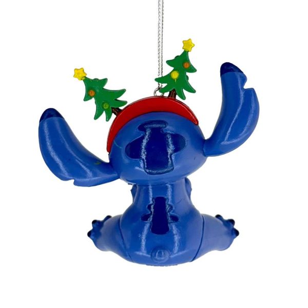 Stitch con Cerchietto Natalizio Personaggio Disney© Stitch in Resina Kurt Adler - H 9 cm - immagine 4