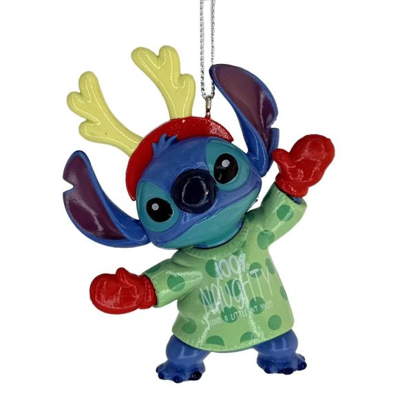 Stitch con Maglione Natalizio Personaggio Disney© Stitch in Resina Kurt Adler - H 9 cm - immagine 2