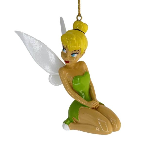Campanellino Trilly Seduta Personaggio Peter Pan Disney© TinkerBell in Resina Kurt Adler - H 10 cm - immagine 2