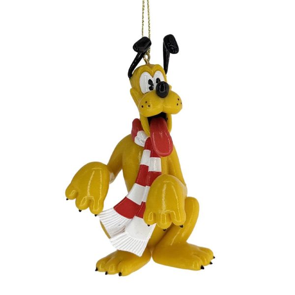 Pluto con Sciarpa Personaggio ©Disney Mickey and Friends in Resina Kurt Adler - H 10 cm - immagine 3