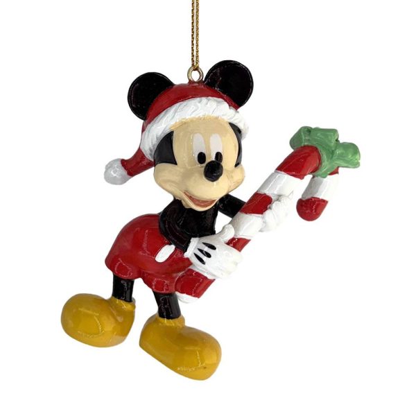 Mickey Mouse con Candy Cane Personaggio ©Disney Mickey and Friends in Resina Kurt Adler - H 9 cm - immagine 2