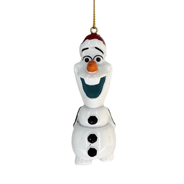 Pupazzo di Neve Olaf con Cappello di Natale Personaggio Disney© Frozen in Resina Kurt Adler - H 8 cm - immagine 2