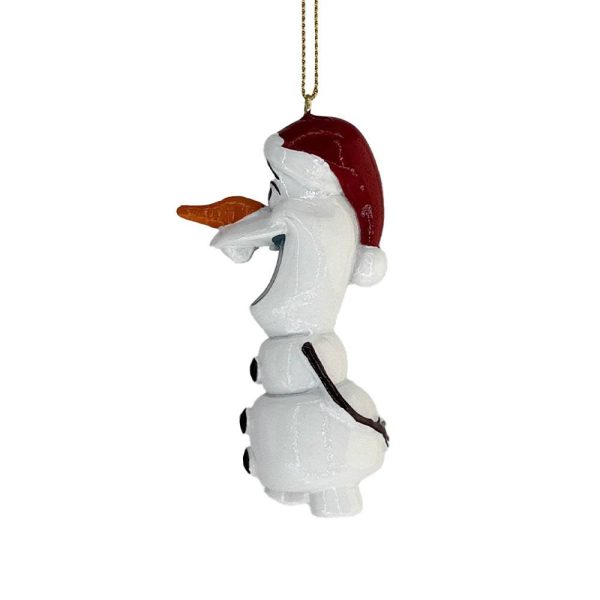 Pupazzo di Neve Olaf con Cappello di Natale Personaggio Disney© Frozen in Resina Kurt Adler - H 8 cm - immagine 3