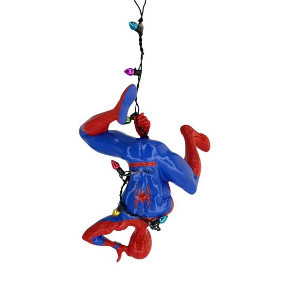 Spider Man con Luci Natalizie Marvel in Resina Kurt Adler - H 18 cm - immagine 5