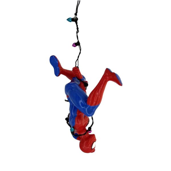 Spider Man con Luci Natalizie Marvel in Resina Kurt Adler - H 18 cm - immagine 4