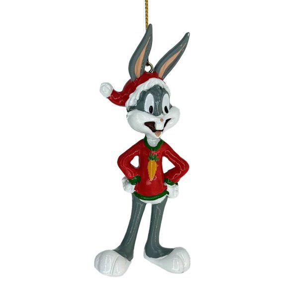 Coniglio Bugs Bunny Personaggio Looney Tunes™ in Resina Kurt Adler - H 11 cm - immagine 2