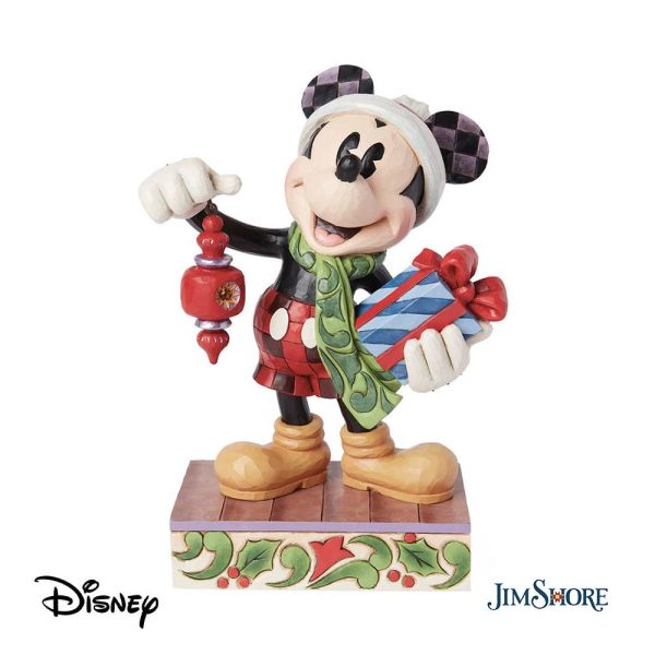 Topolino Mickey Mouse con Regali Personaggio in Resina ©Disney Tradition by Jim Shore  - H 20 cm