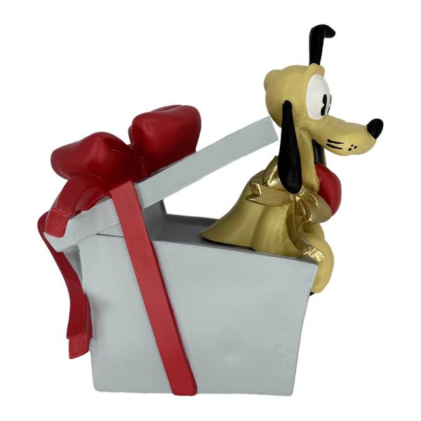 Pluto in Pacco Regalo Personaggio in Resina ©Disney Mickey and Friends Kurt Adler - H 21 cm - immagine 3