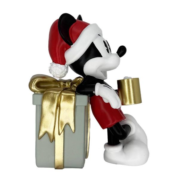 Topolino Mickey Mouse Vintage con Tazza Personaggio in Resina ©Disney Mickey and Friends Kurt Adler - H 19 cm - immagine 3