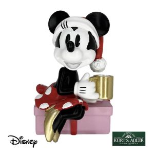 Topolina Minnie Mouse con Tazza Personaggio in Resina ©Disney Mickey and Friends Kurt Adler - H 19 cm