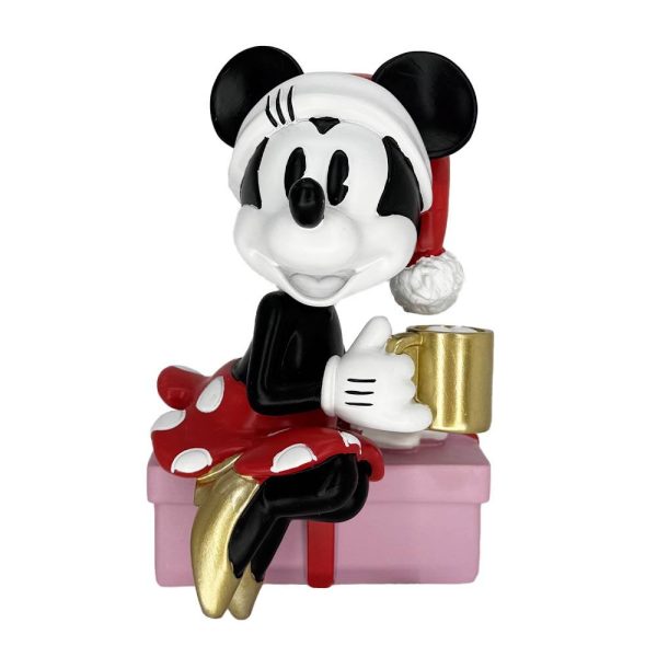 Topolina Minnie Mouse con Tazza Personaggio in Resina ©Disney Mickey and Friends Kurt Adler - H 19 cm - immagine 2