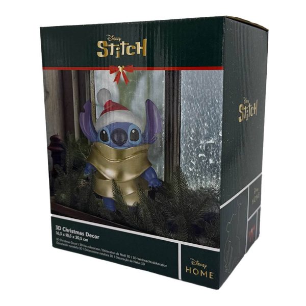 Stitch con Nastro Dorato Personaggio in Resina ©Disney Lilo & Stitch Kurt Adler - H 20 cm - immagine 5