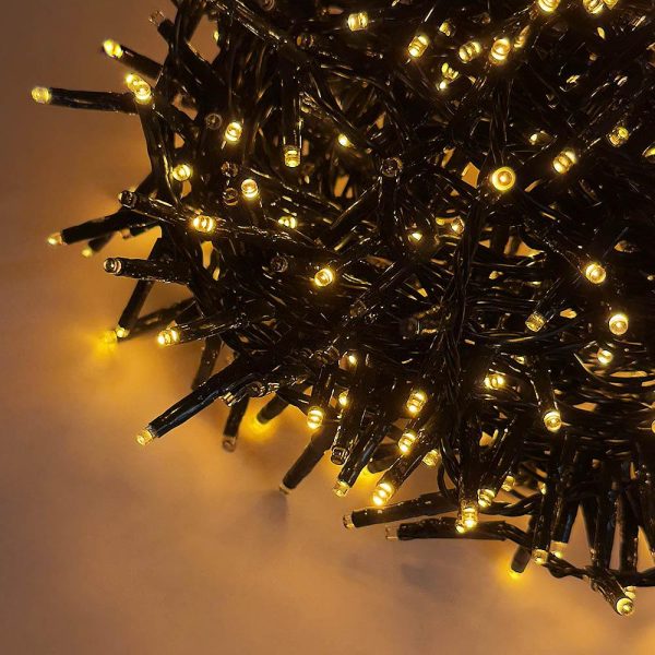 Catena di Luci LED Ravvicinate a Corrente ad Alta Luminosità per Albero di Natale | Gold – Filo Verde