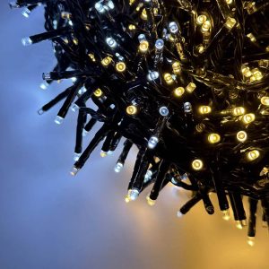 Catena di Luci LED Ravvicinate a Corrente ad Alta Luminosità per Albero di Natale | Diamond – Filo Verde