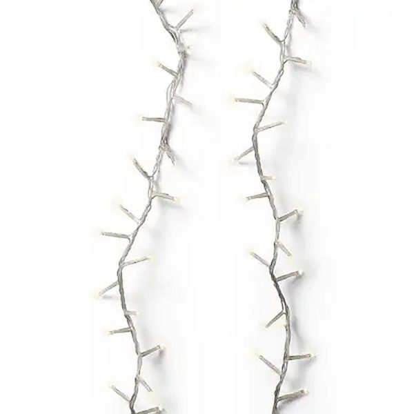 Catena di Luci LED Ravvicinate a Corrente ad Alta Luminosità per Albero di Natale | Bianco Caldo – Filo Trasparente - immagine 3