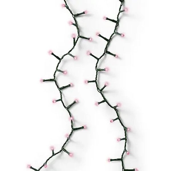 Catena di Luci LED Ravvicinate a Corrente ad Alta Luminosità per Albero di Natale | Rosa – Filo Verde - immagine 3