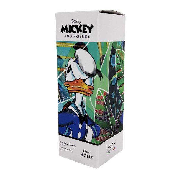 Bottiglia Termica Donald Duck Paperino Personaggio ©Disney in Acciaio Inossidabile Egan - 500 ml - immagine 3